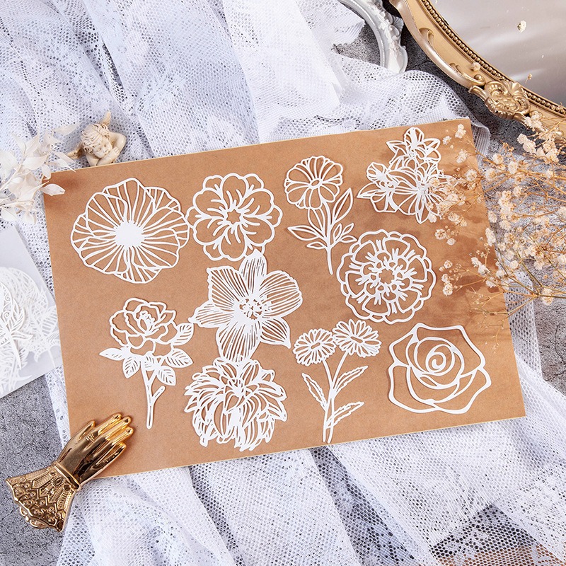 Art Craft Hobbies - Papel de renda branca estética vintage