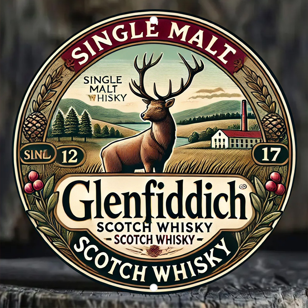 Art Craft Movement - 2D plano, Glenfiddich Scotch whisky sinal