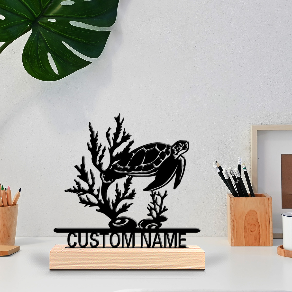 Art Craft Wood - 1 peça Estátua de Metal Personalizada