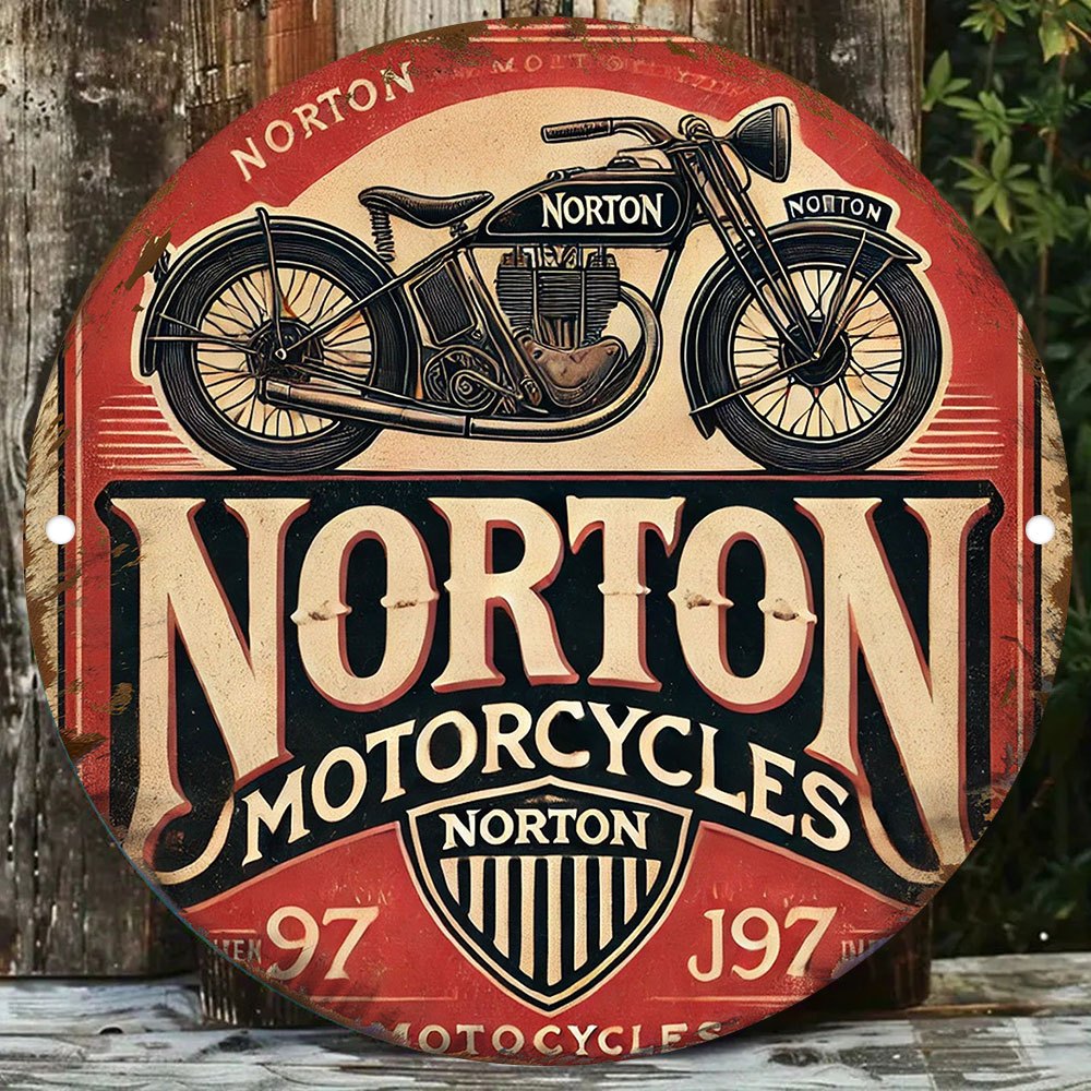 Art Craft Movement - Logotipo circular de madeira para motocicleta