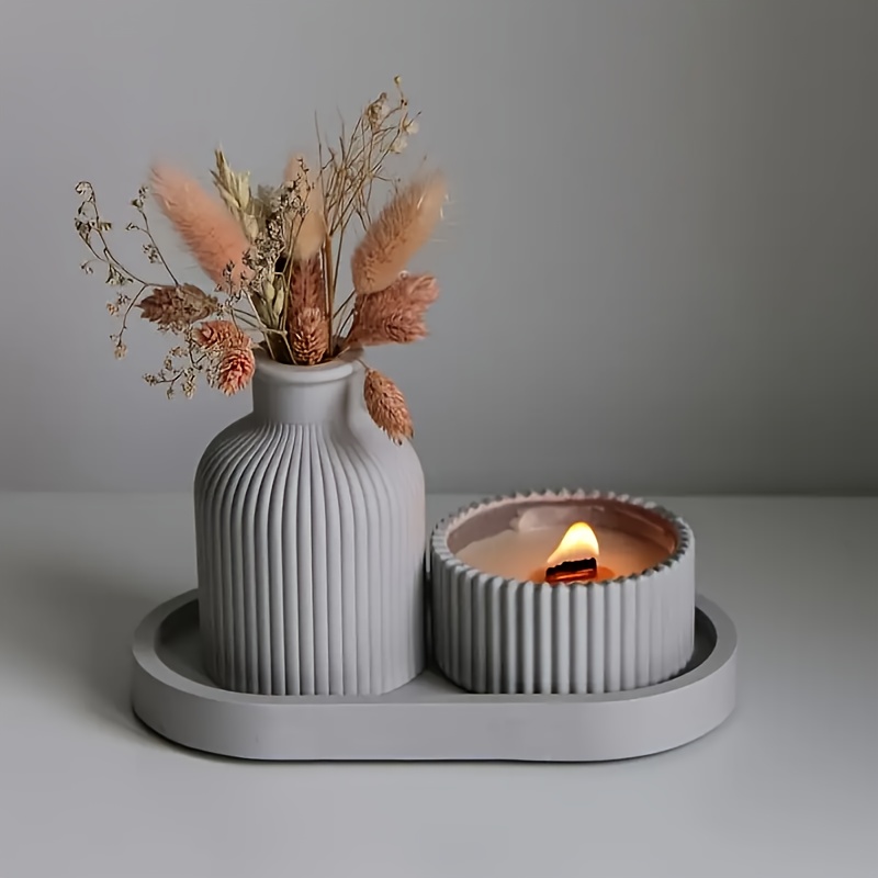 Art Craft Vase - Molde de bandeja oval de silicone,