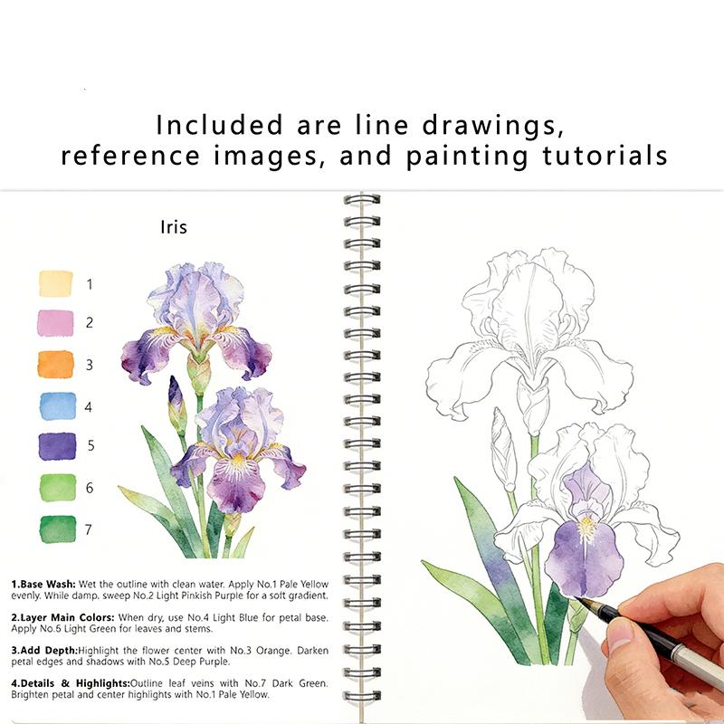Art Craft Items - Caderno de aquarela com espiral, papel