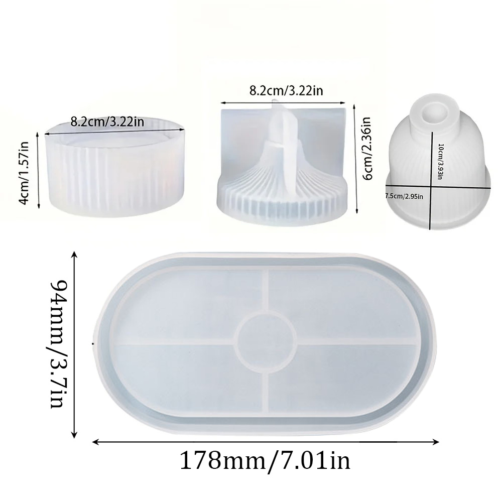 Molde de bandeja oval de silic - Art Craft Vase avaliação e preço