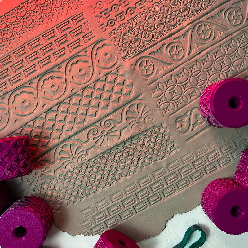 Rolo de Cerâmica Texturizado p - Art Craft Workshop avaliação e preço