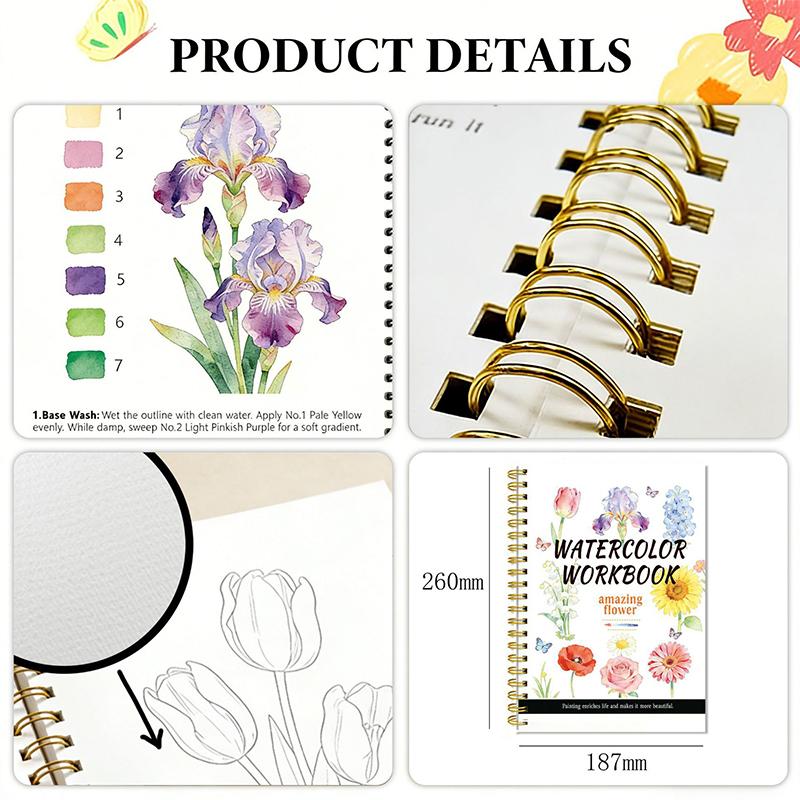 Caderno de aquarela com espira - Art Craft Items avaliação e preço