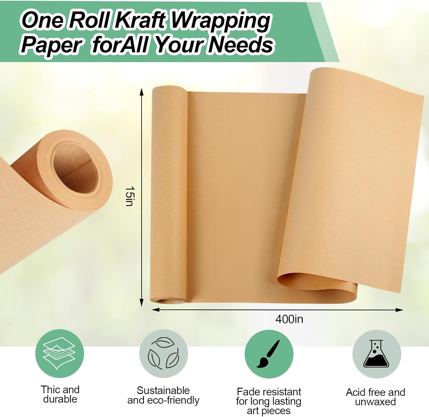 Papel Kraft Marrom de 10M Idea - Art Craft Recycled Materials avaliação e preço