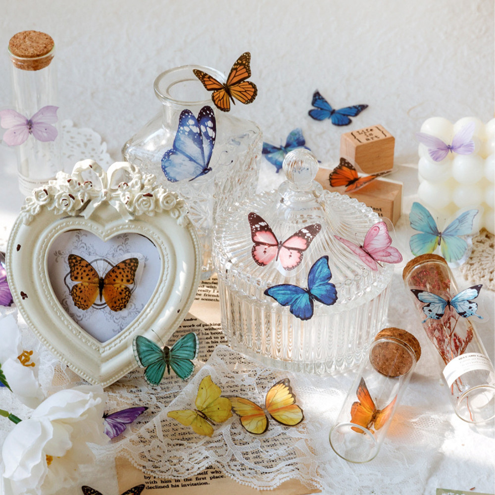40 pçs/saco borboleta adesivos - Art Craft Items avaliação e preço